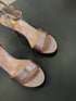 Women Glittery Open Toe Stiletto